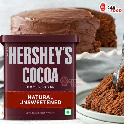 Hershey's 100% Cocoa Natural Unsweetened Medium Fat Cocoa Powder 225G