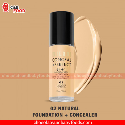 Milani Conceal + Perfect 2-In-1 Foundation + Concealer 02 Natural 30ml