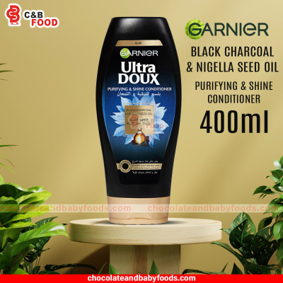 Garnier Ultra Doux Black Charcoal & Nigella Seed Oil Purifying & Shine Conditioner 400ml