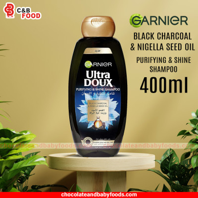 Garnier Ultra Doux Black Charcoal & Nigella Seed Oil Purifying & Shine Shampoo 400ml