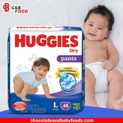 Huggies Dry Pants L (9-14KG) 50pc's