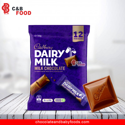 Cadbury Dairy Milk Chocolate (12 Mini Bars) 144G