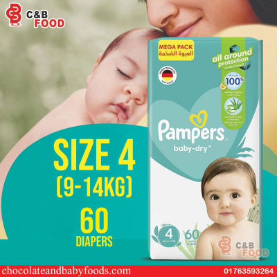 Pampers Baby Dry Diapers Size-4 (9-14kg) 60pcs