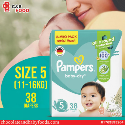 Pampers Baby Dry Size 5 (11-16kg) 38 Diapers (Saudi)