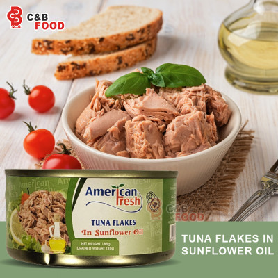 American Fresh Tuna Flakes In Sunflower Oil 185G