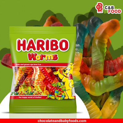 Haribo Worms Gummy Candy 80g
