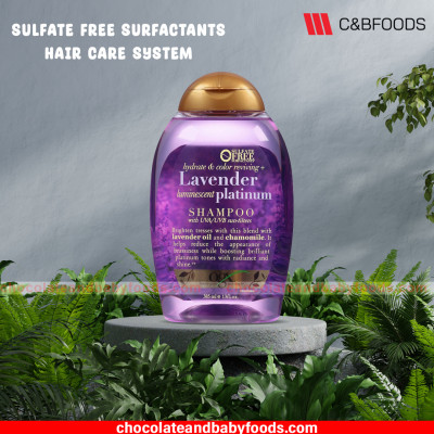 Ogx Hydrate & Color Reviving Lavender Huminscent Platinum Shampoo 385ml