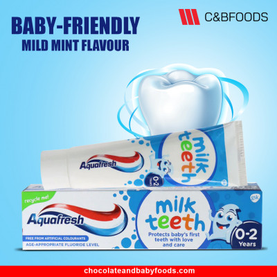 Aquafresh Milk Teeth Baby Friendly Mild Mint Flavour (0-2 years) 50ml