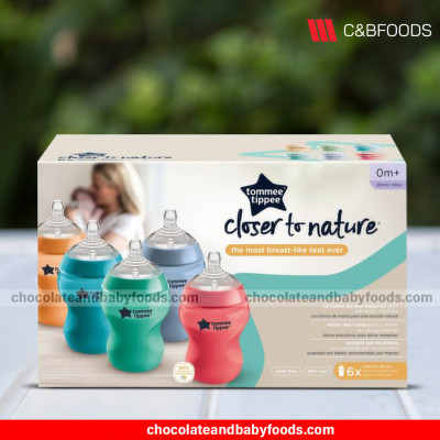 Tommee Tippee Closer To Nature Colored Baby Bottle 260ml (6pcs)