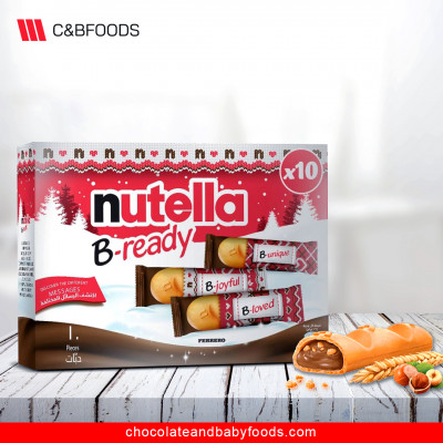 Nutella B-Ready Wafer Filled with Nutella-Hazelnut Spread with Cocoa (10pcs) 220G