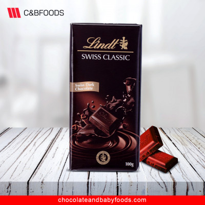 Lindt Swiss Classic Swiss Dark Chocolate Bar 100G