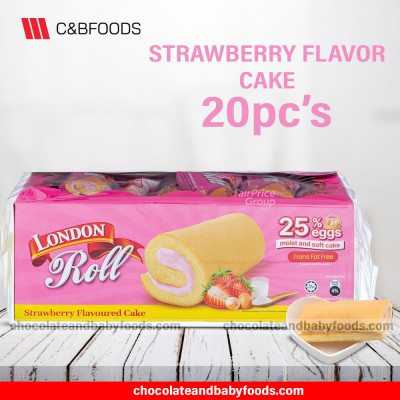 London Roll Strawberry Flavor Cake 20pcs 320G