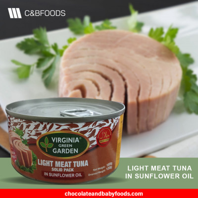 Virginia Green Garden Light Meat Tuna In Sunflower Oil 185G