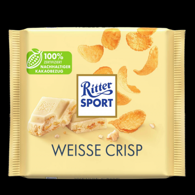 Ritter Sport Weiss+Crisp 100gm