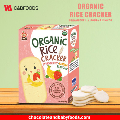 Organic Rice Cracker Strawberry + Banana Flavor 30G