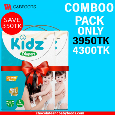 Kidz Diapers L (Belt) (Bundle Pack) 116pcs