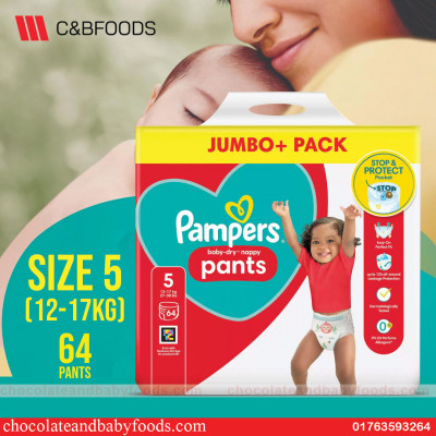 Pampers Jumbo Pack Size 5 (12-17KG) (64pcs) Pant System