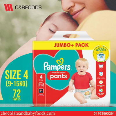 Pampers Jumbo Pack Size 4 (9-15KG) (72pcs) Pant System