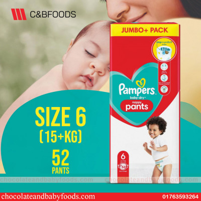 Pampers Jumbo Pack Size 6 (15+KG) (52pcs) Pant System