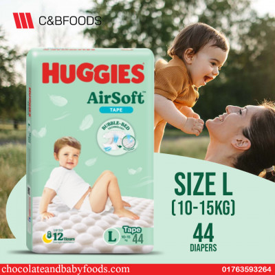 Huggies Air Soft Tape Size-L (10-15kg) 44pcs