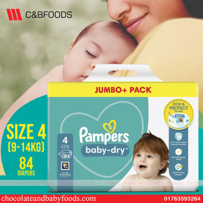 Pampers Jumbo Pack Size- 4 (9-14 KG) 84pcs Belt System