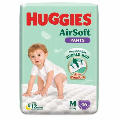 Huggies Air Soft Pants M (6-12kg) 46pcs