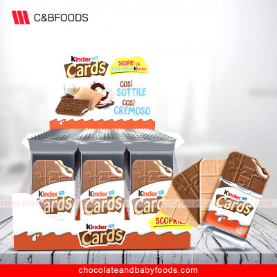 Kinder Cards Wafer Biscuit Crispy Wafer with Creamy Milk and Cocoa Filling 30pcs Box