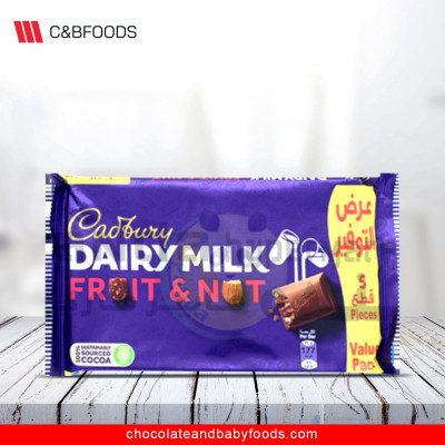 Cadbury Dairy Milk Fruit & Nut (35G X 5 Bars) 175G