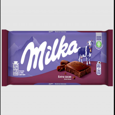 Milka Extra Cacao Chocolate Bar 100g