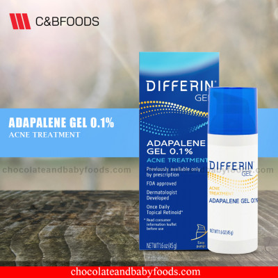 Differin Gel Adapalene Gel 0.1% Acne Treatment 45G