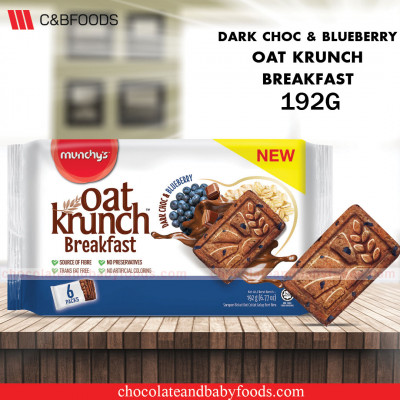 Munchy's Dark Choc & Blueberry Oat Krunch Breakfast 192G