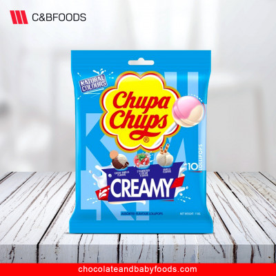 Chupa Chups Creamy Lollipops 10 pc's Pack 95gm