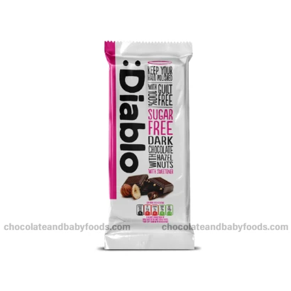 Diablo Sugar Free Dark Chocolate with Hazelnuts 85gm