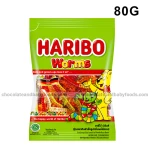 Haribo Worm Gummy Candy 80G
