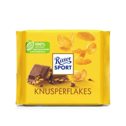 Ritter Sport Cornflakes Chocolate Bar 100gm