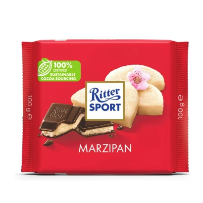 Ritter Sport Marzipan Chocolate Bar 100gm