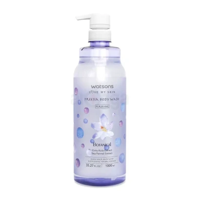 Watson's Botanical Gotu Cola Extract Sea Fennel Extract Purifying Fressia Body Wash (Pump) 1000ml