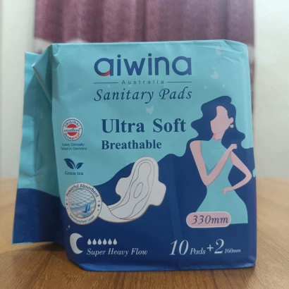 Aiwina Sanitary Pads Ultra Soft Breathable 330mm 10pds + 2 160mm