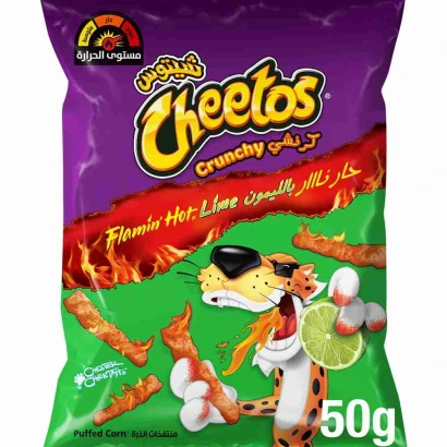 Cheetos Crunchy Flaming Hot Lime Chips 50gm