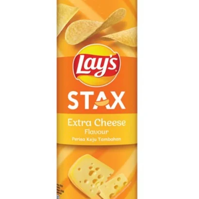 Lay's Stax Extra Cheese Flavor Potato Chips 135gm