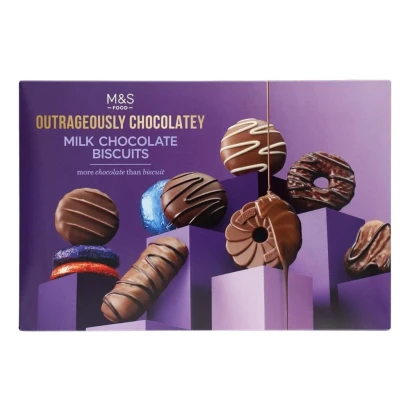 M&S Outrageously Chocolatey Milk Chocolate Biscuits 450gm