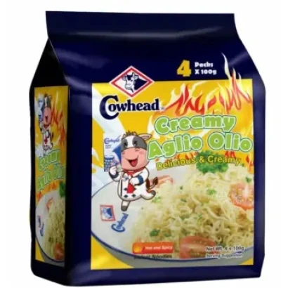 Cowhead Creamy Aglio Olio Instant Noodles (4 X 100g) 400gm