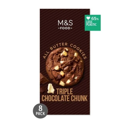 M&S Triple Chocolate Chunk Cookies 200g