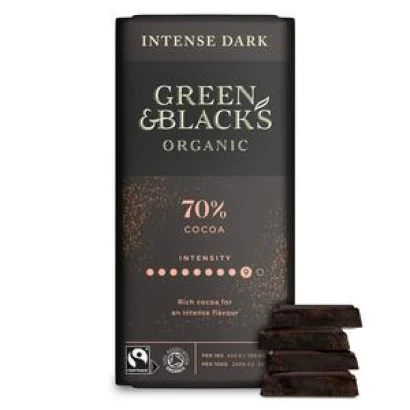 Green & Black's Organic 70% Cocoa Instant Dark Chocolate Bar 90g