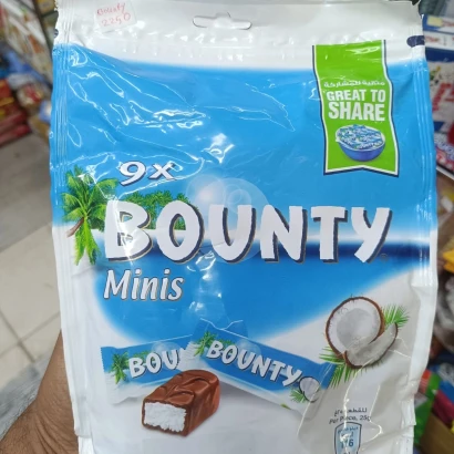 Bounty Minis Chocolate Pouch Pack (9pcs) 225g