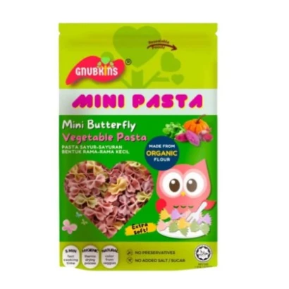 Gnubkins Mini Pasta Vegetable Pasta (Mini Butterfly) 80g