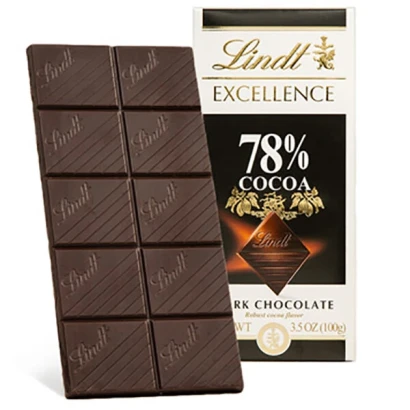 Lindt Excellence 78% Cacao Dark Chocolate Bar 100G