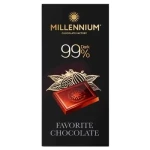 Millennium 99% Dark Chocolate Bar 100g