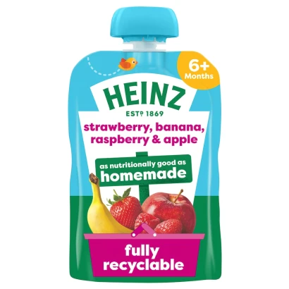 Heinz Strawberry, Banana, Raspberry & Apple Puree (6+months) 100gm