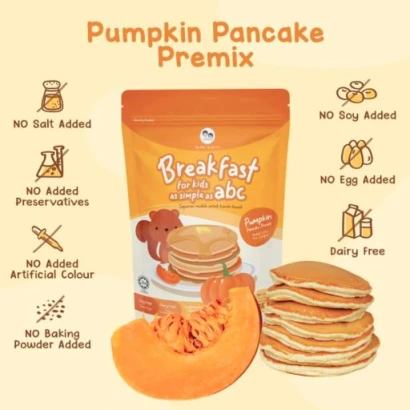 Double Happiness Breakfast for Kids is as Simple as abc Pumpkin Pancake Premix (From 8+mnths) 210g